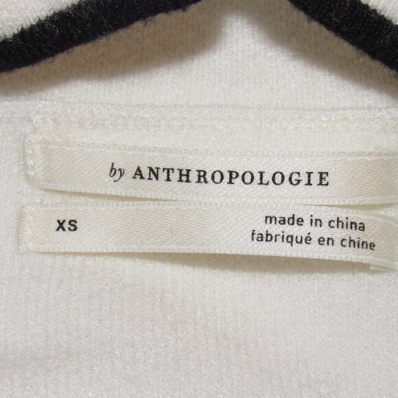 Anthropologie White LIZZIE Mock Neck Knit Sweater Women's XS XSmall - Picture 8 of 8